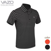 VAZO 남성골프 스트라이프 반팔 티셔츠 LSMSHT22