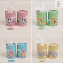 SJ 휴대용 동물 1세트 에버센스 캐릭터 4종 캔티슈 8개, 단품