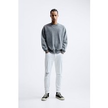 독일 자라 ZARA 찢어진 스키니 진 - 색상 : 화이트 539964