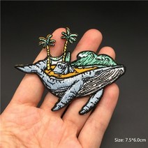 와펜 화재 뱀 고래 자수 패치 의류 diy 배지 철 패치 아플리케 옷 스티커 바느질, 하얀색