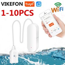 1-10pcs tuya wifi 스마트 누수 경보 wifi 누수 센서 감지기 홍수 경고 오버플로 보안 경보 시스템 tuyasmart, 1개