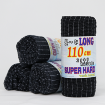 일본 타츠네 블랙 샤워타올 롱 목욕 샤워타월 슈퍼 하드타입 110cm, 1개, 1개