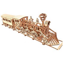우드트릭 3D입체퍼즐 나무퍼즐 증기기관차 R17 기차 만들기, 405개, 이미지 확인
