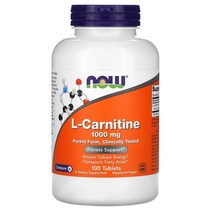 나우푸드 엘 카르니틴 L 카르티닌 1000mg 100정 나우, 4병
