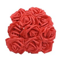 품 생일 102030Pcs 8cm 인공 PE 거품 웨딩 테이블 홈 장식 DIY 스크랩북 품에 대 한 장미 꽃 신부 부케, 10pcs, Red