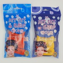 독일산 모리스 제트 이지그립 롱 그르프 헤어롤 셋팅롤 헤어 웨이브 머리뽕 앞머리 롤구르프, 미디움, 그린-6개입