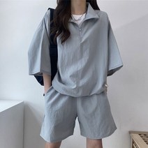 캐주얼 하프집업 바랍막이 세트 3color