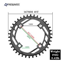 스프라켓 Prowheel 104BCD 산악 자전거 원형 좁은 와이드 체인 링 32T 34T 36T 38T 40T 크라운 고강도 스틸 MTB 스프로킷 휠