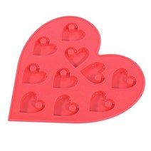 레진몰드 심장 키 체인 수지 금형 광택 실리콘 에폭시 주조 보석 펜던트, 한개옵션0