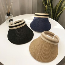 여름 여성 밀짚 자외선 차단 여자 라탄 썬캡