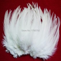 공예용깃털 펜 먼지털이 꿩 수탉 깃털 4-6 "/ 10-15Cm 천연 닭 염색 공예 DIY 쥬얼리 귀걸이, 02 White