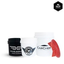 세차버킷 2종 세트(버킷+스파이더가드 색상랜덤), 케미컬가이 세차버킷 16L