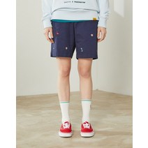 22SS [패딩턴] 네이비 올오버 시그니쳐 자수 반바지 HZPA2B751N1