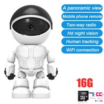 홈카메라 강아지캠 CCTV 비디오 트랙 인터콤 보안 감시 스마트, 02 Robot With 16G_01 EU 플러그