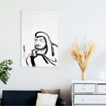 행복과 행운을 불러오는 달마도 달마대사 캔버스 그림 액자 김명국 거실 방 사무실 현관