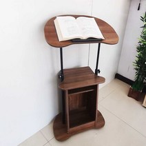 높이조절 강연대 사회대 연설대 테이블 이동식 리프트 졸음책상 나무, 60x37x115cm, 검은 버드나무