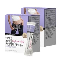 에버핏 차전자피 식이섬유 섭취간편 스틱포장 하루1포로 장 건강 배변활동 원활 차전자피100% 첨가물NO 2개X30포 2개월분, 2개