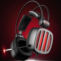 게이밍 헤드셋 7.1 스테레오 메탈실버 레드 LED 메카닉 H700 초경량 배틀그라운드헤드셋 배그 롤 게임헤드셋 헤드셋마이크 유선헤드셋 귀안아픈헤드셋