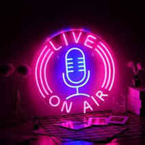 LED 라이브 온에어 네온 사인 입구 간판 모양 전광판 조명