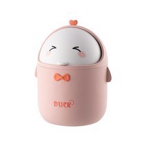 자동센서휴지통 밀폐 냄새차단 기저귀 쓰레기통 친환경 휴대용 조리대 사무실 책상 테이블 데스크탑 노란색, 1.Pink