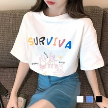 비바 프린팅 티셔츠 SD-220559 여성상의 하이틴패션