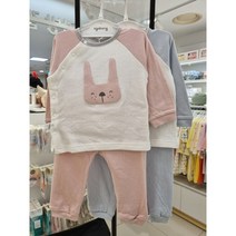 아가방 [동아쇼핑점] 겨울신생아 남아여아출산선물# 무형광 실내복 긴팔내의# 백일 돌선물추천# 긴팔내복 히트택 에어웜내의 부드러운촉감 똑딱이단추 토끼인가멍멍인가~뿌잉징코오픈내의