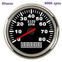 모서리 치수 코너 곡선 측정기 8k 보트 타코미터 해양 타코 미터 게이지 lcd rpm, 8000rpm