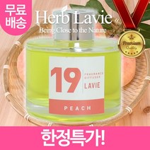 라비에 차량용 공간W1BF262 자동차방향제 피치 허브타임 복숭아 세차용품세트, 애플, 기본제품구매