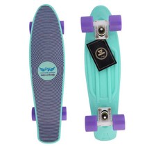 페니보드 컴플릿 입문용 크루져 플라스틱 숏보드, 몬차블루+블루브릿지+오렌지휠