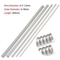 인장스프링 스텐인장스프링 금형 1/2/305 PCS 0.7mm Y 형 압축 스프링 장압 와이어 직경 0.8/1/1/304. 2mm 스테인레스 스틸 사용자 정의 가능, 1 Pcs, 0.7x6x305mm