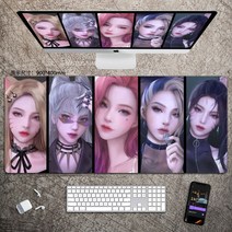 LOL 리그 오브 레전드 마우스 패드 게임 키보드 패드 데스크 패드, 900x400mm, 4mm, 12
