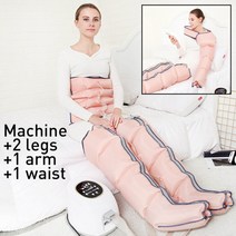 공기압다리마사지기 종아리기 발기 기 안마기 기공기압 풍마 3종 모드 공기 압축 부츠 순환 공기파 압력 시스템 이완, 220v 미국 플러그 분홍색 포장 b