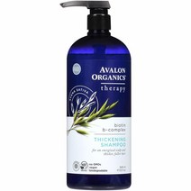 Avalon Organics 테라피 씨크닝 샴푸 32 oz 비오틴 B 콤플렉스 함유, 1개