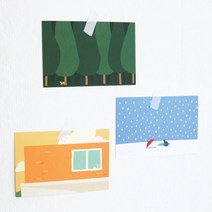 잼스튜디오 리틀띵 포스트 카드 part 07 엽서 일러스트엽서, 35노을지는