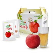 영주 햇살뜸뿍 사과 건강 즙 애플 명품 순수 100ml 50팩, 100mlx80팩(5포추가증정)