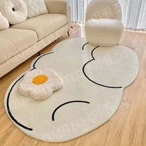 구름러그 귀여운 클라우드카페트 모델하우스 거실용 타원형 바닥러그 사계절 먼지없는카페트