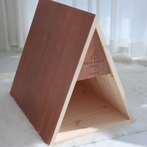 국내생산 우드테일러 원목 강아지집 고양이 펫하우스 안정적인 A형구조 소형견 중형 추천, 티티안