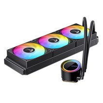 열교환기 커스텀수냉 Jonsbo TG-360 ARGB 물 액체 쿨러 120mm 팬 통합 냉각 라디에이터 댐핑 로터리 명판, 02 TG-360 ARGB Black