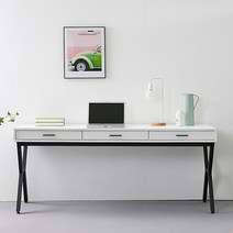 카루쏘 멀바우 서랍책상 1200 1600 1800, 3. 카루쏘 1800 서랍책상, 화이트
