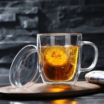오너클랜 뚜껑 투명 예쁜 머그잔 이중 유리 세트 머그컵 475ml_W6F1C39, 475ml