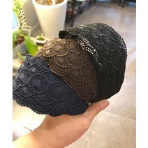레이스 꽃자수 넓은 면헤어밴드
