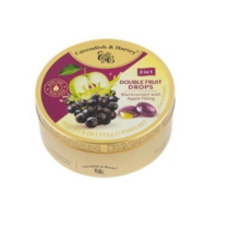 캐빈디쉬앤하비 더블프룻 블랙커런트맛 캔디 사과맛 필링, 175g, 6개