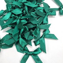 66.크리스마스 눈꽃 미니리본장식 100P, B.무지그린