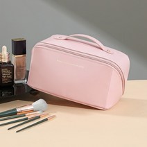 대바늘케이스 뜨개질 바늘 파우치 케이스 새로운 량 소녀 메이크업 가방 여성 화장품 가방 방수 세면 품 보관 가방 여행 메이크업, 분홍색