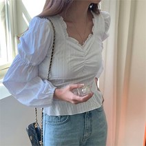 주식회사 브이와이 VY 여자 프릴 SS 고풍스런 잔주름 블라우스 (9745960)