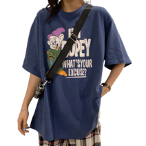 데이홀릭 레터링 꼬마 난쟁이 박스티