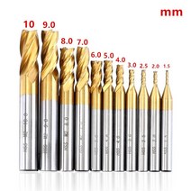 땅파는기계 땅파기 1.5 10mm 티타늄 코팅 hss 4 플루트 나선형 비트 hrc63 cnc 드릴 비트 목재 강철 절단 용 엔드 밀링 커터, 8mm