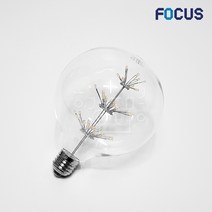 포커스 LED 에디슨 눈꽃 G125 2W, 전구색(노란빛)
