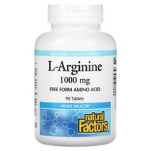 내추럴 팩터스 L-아르기닌 1 000mg 90정, 1000mg, 90개
