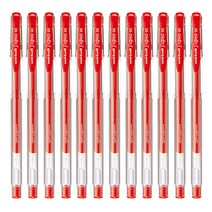 유니 유니볼 시그노 스탠다드 펜 UM-100 0.5mm, 레드, 12개입